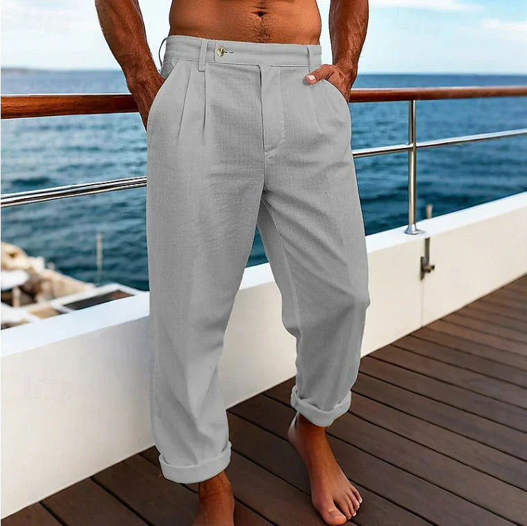 Men's Pocket Flat Comfortable Breathable Trousers - VAleG
