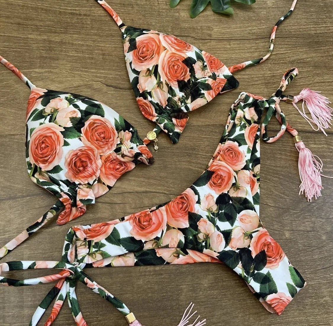 Women's Beach Split Printed Swimsuit - VAleG