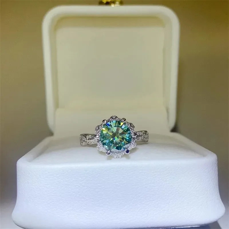 2 Carat Moissanite 925 Sterling Silver Ring - VAleG