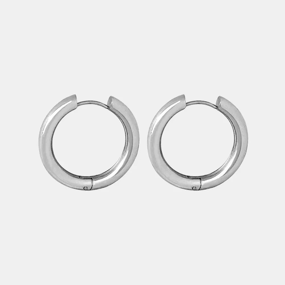 18K Gold-Plated Huggie Earrings - VAleG