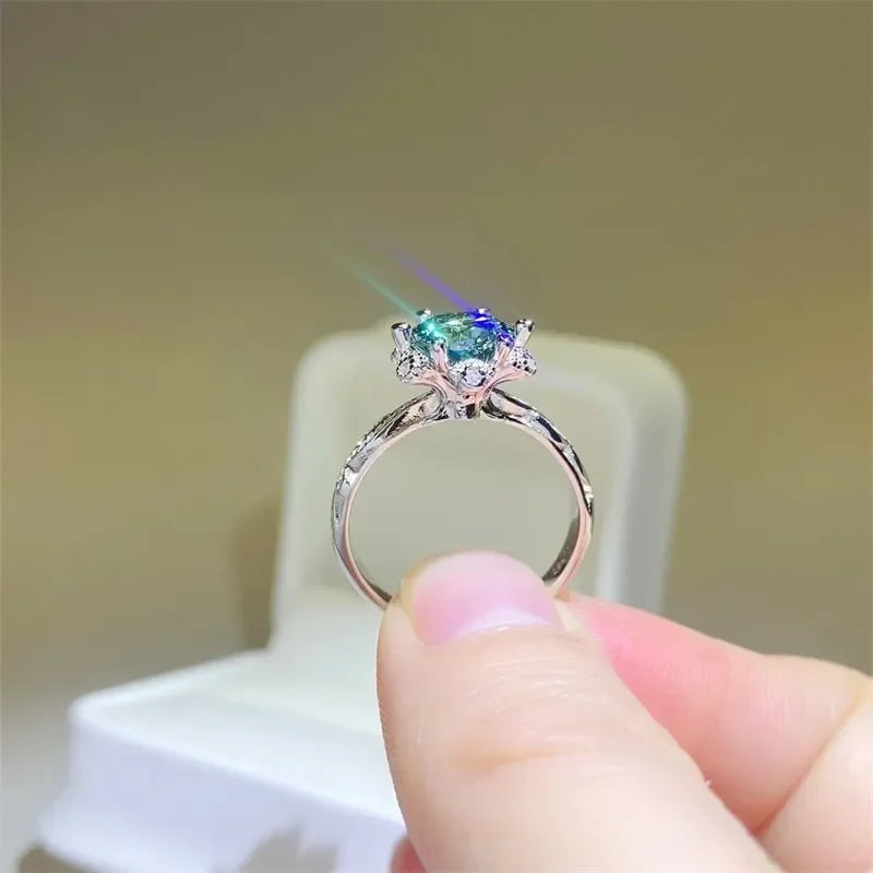 2 Carat Moissanite 925 Sterling Silver Ring - VAleG