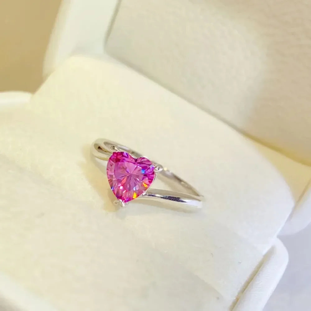 1 Carat Moissanite 925 Sterling Silver Ring - VAleG