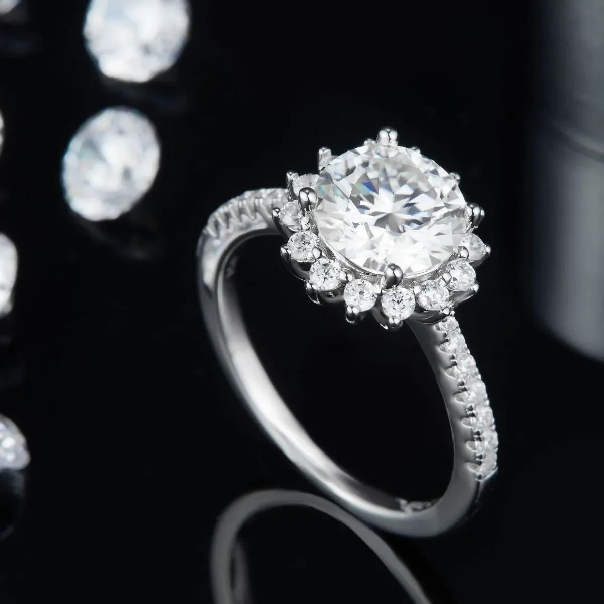 2 Carat Moissanite 925 Sterling Silver Ring - VAleG