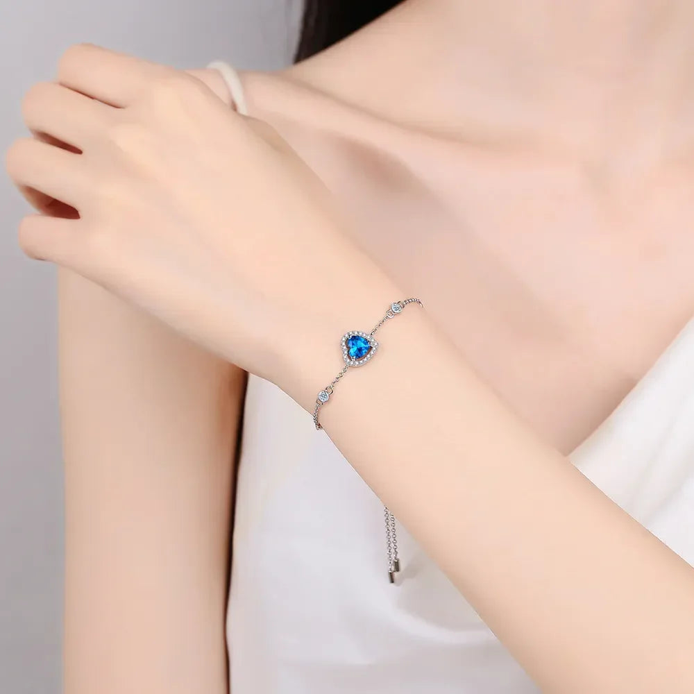 1 Carat Moissanite 925 Sterling Silver Bracelet - VAleG