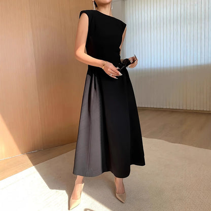 Dress Sleeveless Mid-length Stitching - VAleG
