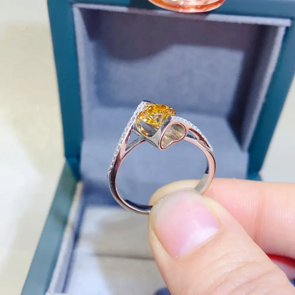 1 Carat Moissanite 925 Sterling Silver Ring - VAleG