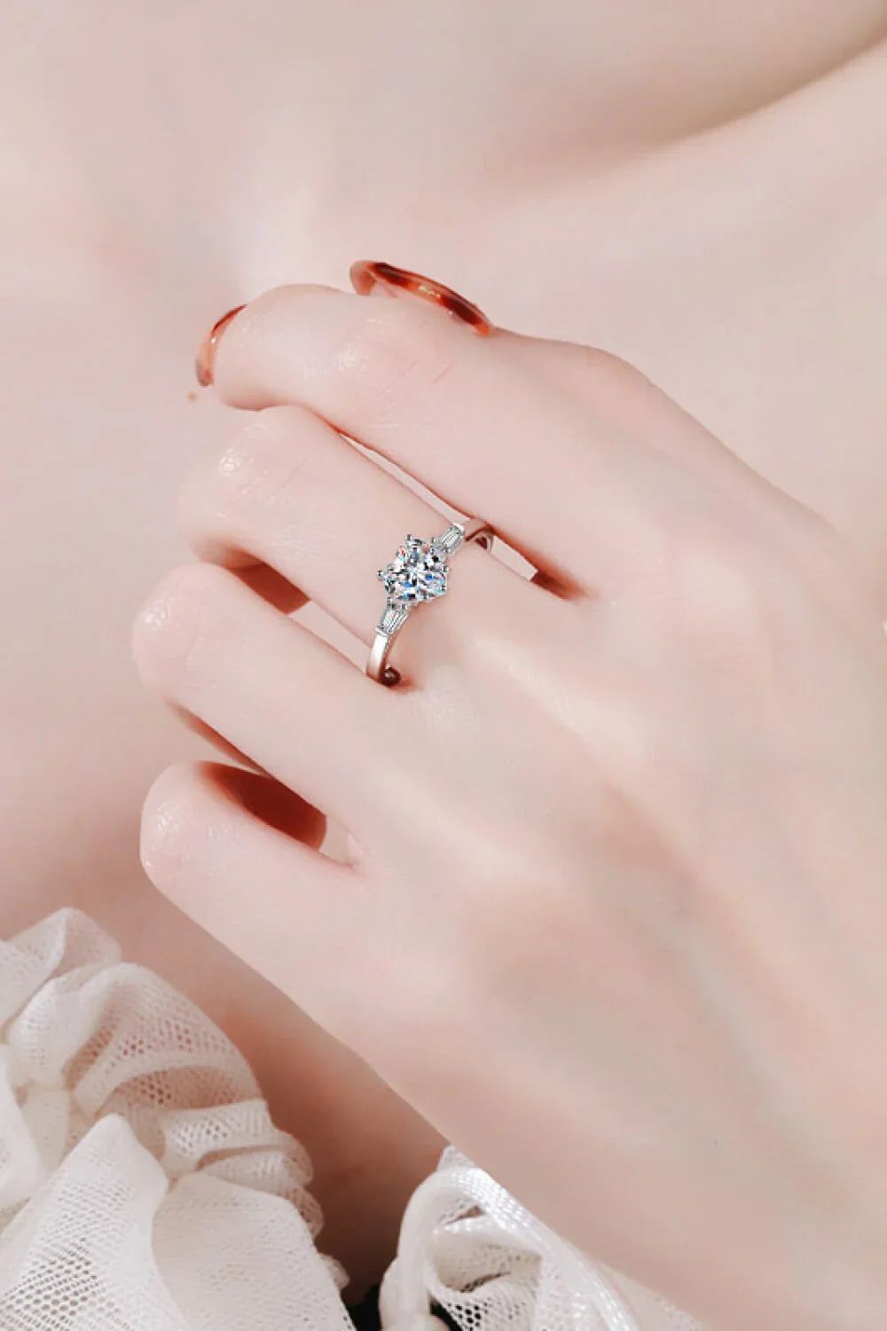 1.2 Carat Moissanite Heart Ring - VAleG