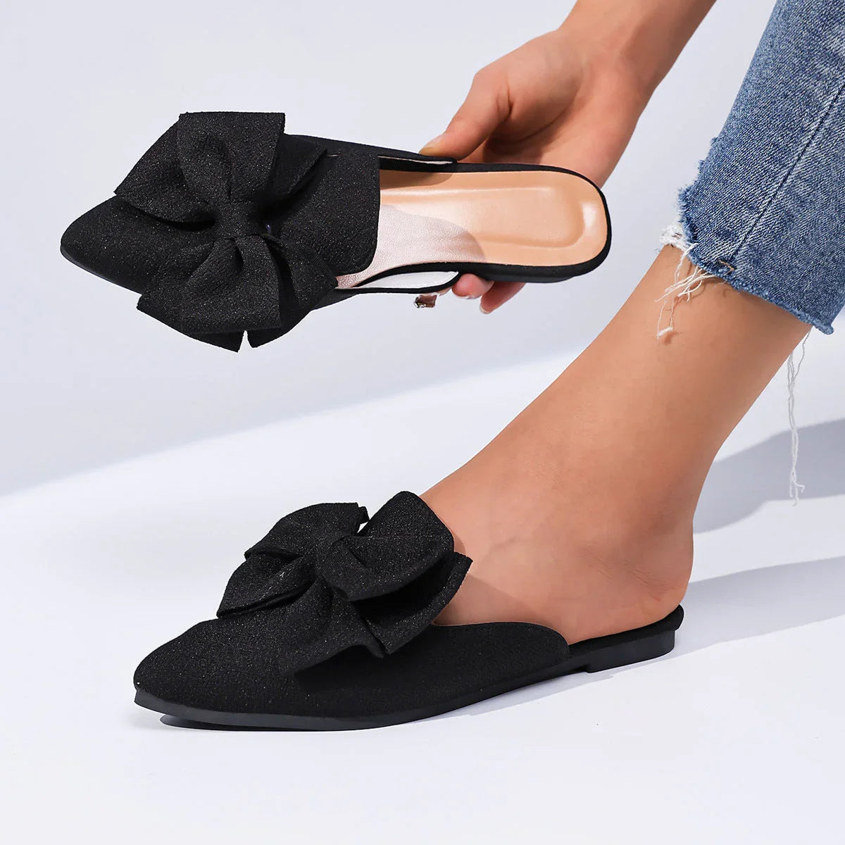 Plus Size Women's Trend Beach Slippers Sandals Bow - VAleG