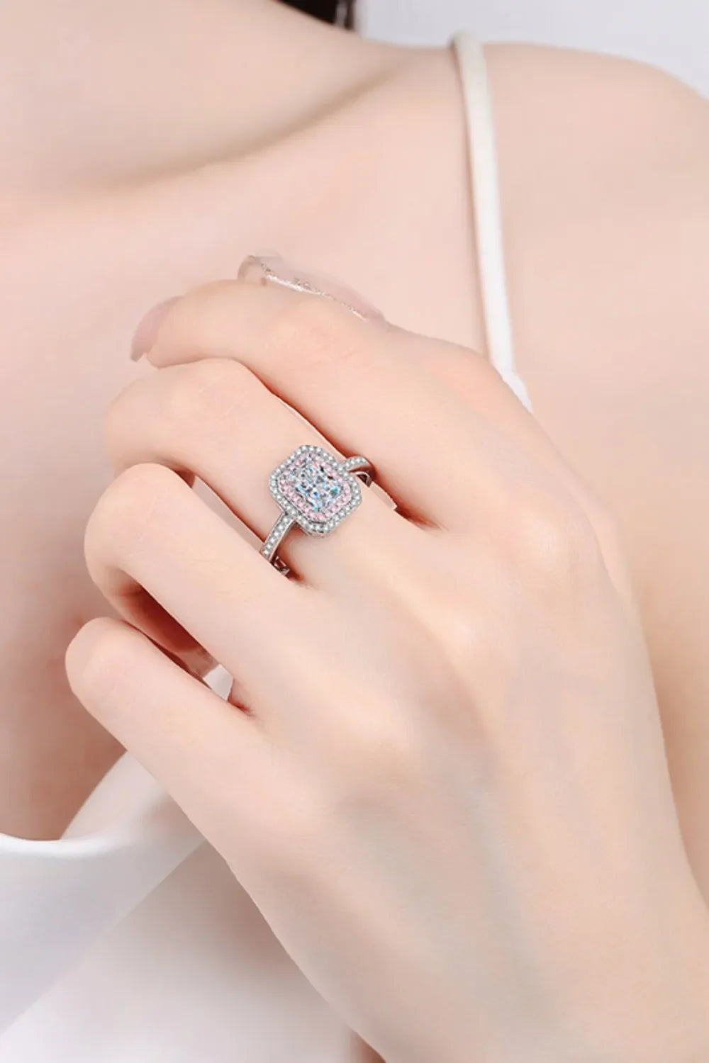1 Carat Moissanite 925 Sterling Silver Ring - VAleG