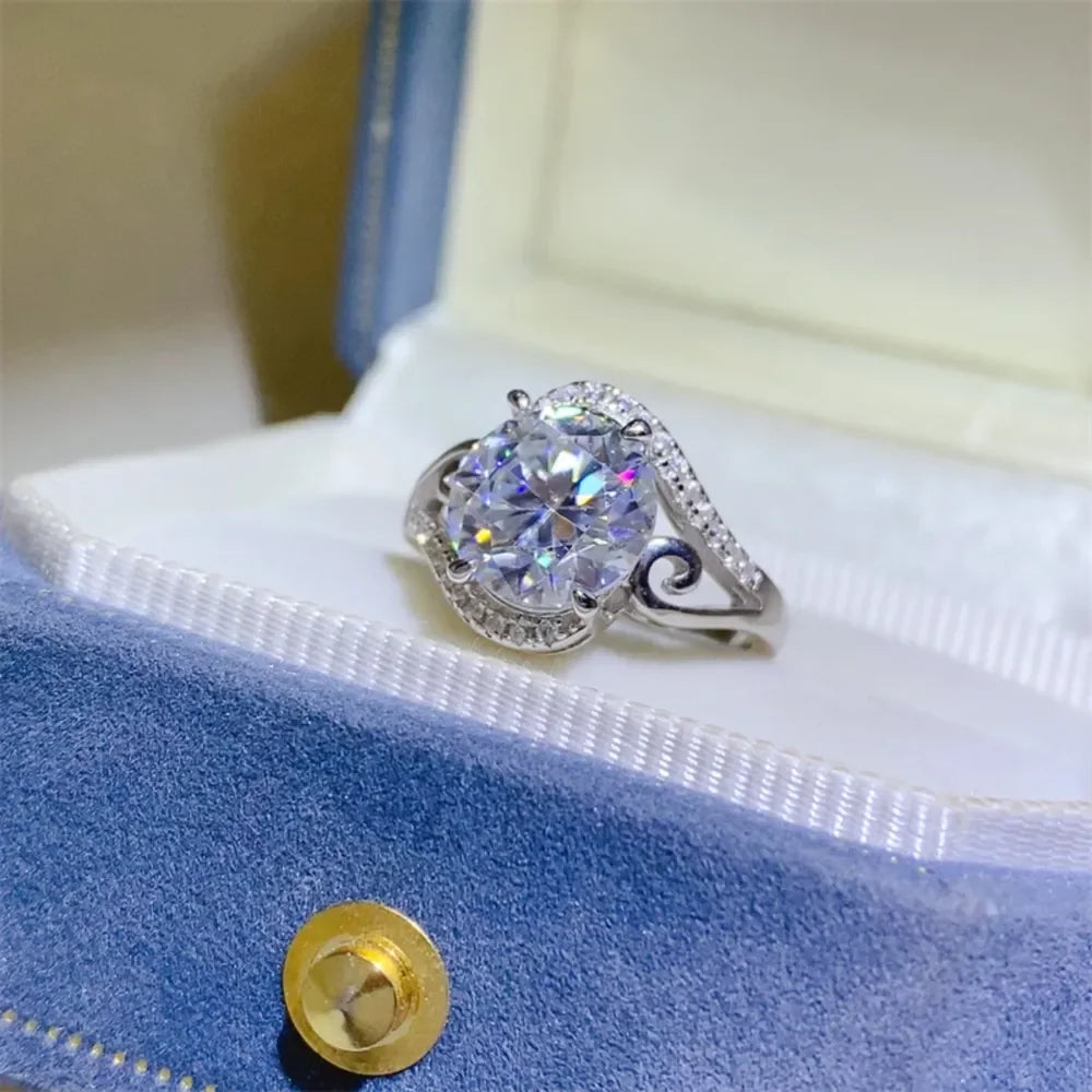 3 Carat Moissanite 925 Sterling Silver Ring - VAleG