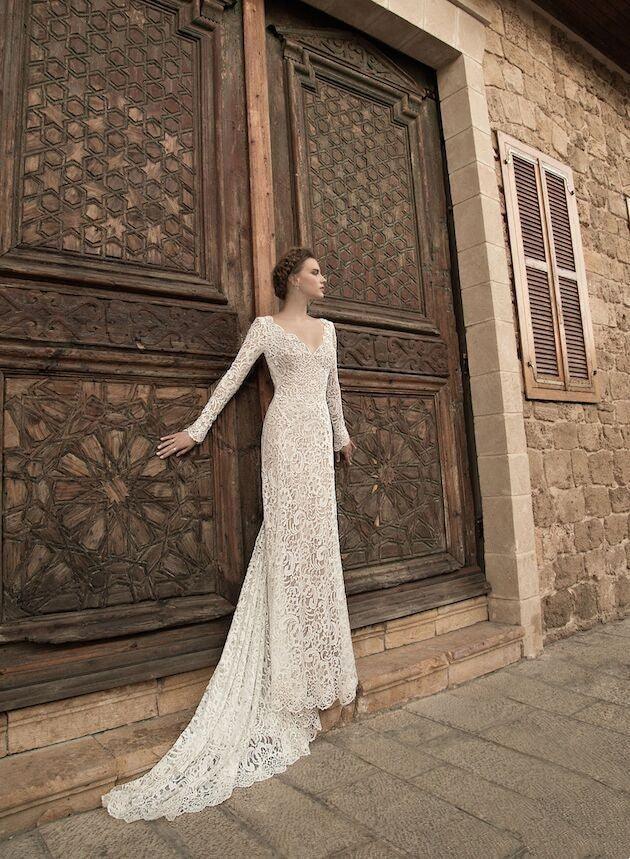 Fantasy V-neck Exposed Back Long Sleeve Mop Dress - VAleG