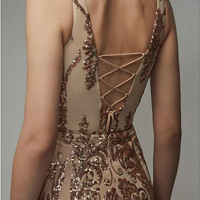 Gold Sequin High-End Dress Summer - VAleG