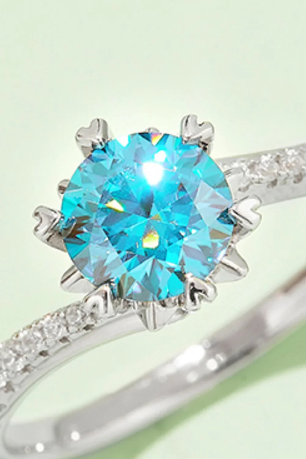 1 Carat Moissanite 925 Sterling Silver Ring - VAleG