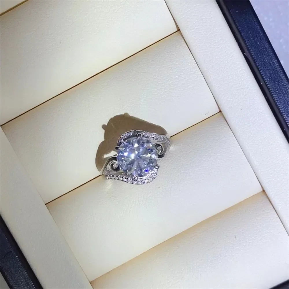 3 Carat Moissanite 925 Sterling Silver Ring - VAleG