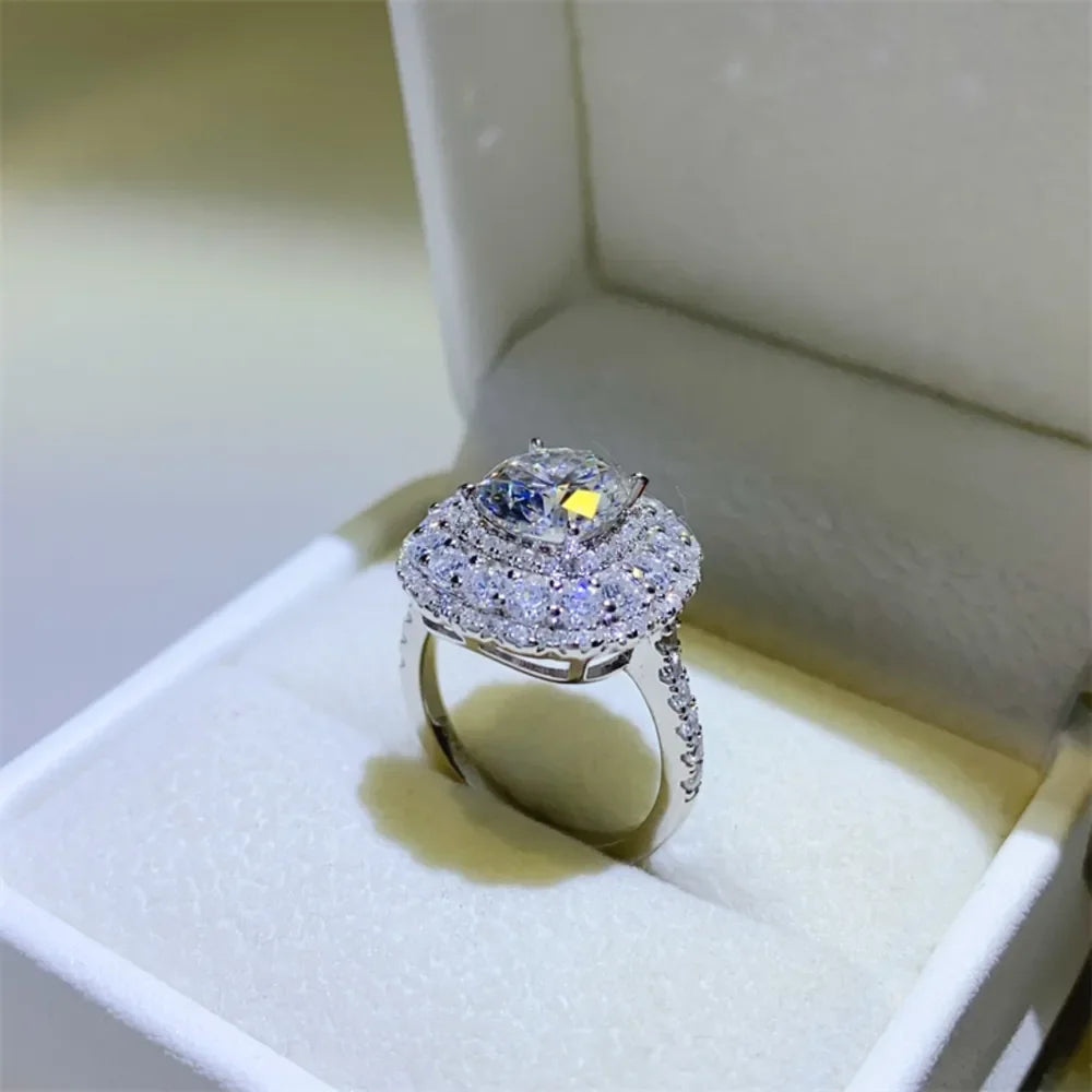 2 Carat Moissanite 925 Sterling Silver Ring - VAleG