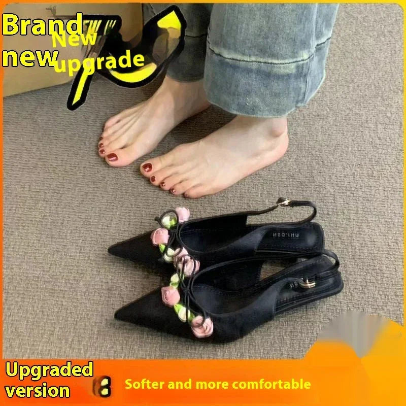 French Style Elegant Sandals With Skirt High Heels - VAleG