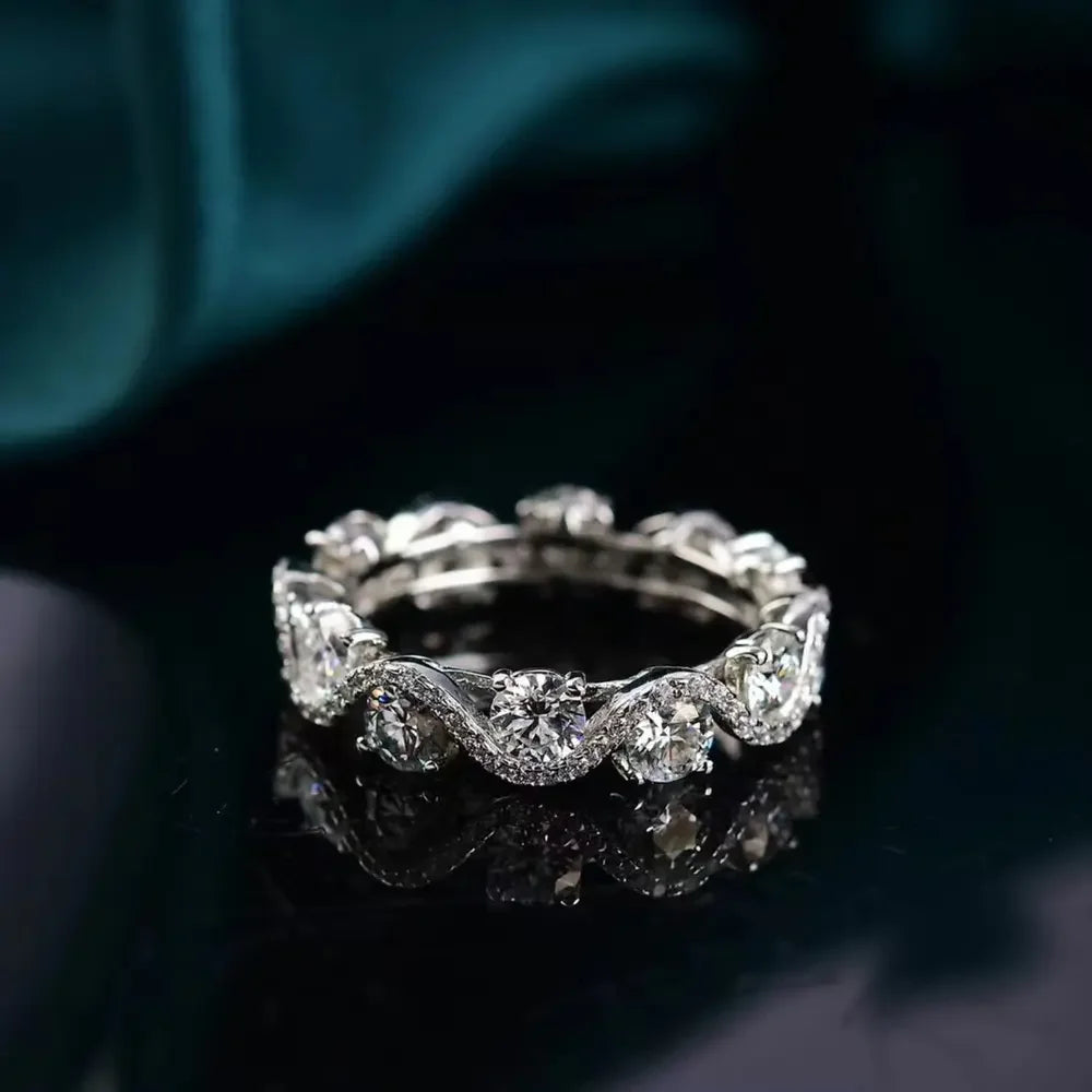 Moissanite 925 Sterling Silver Ring - VAleG