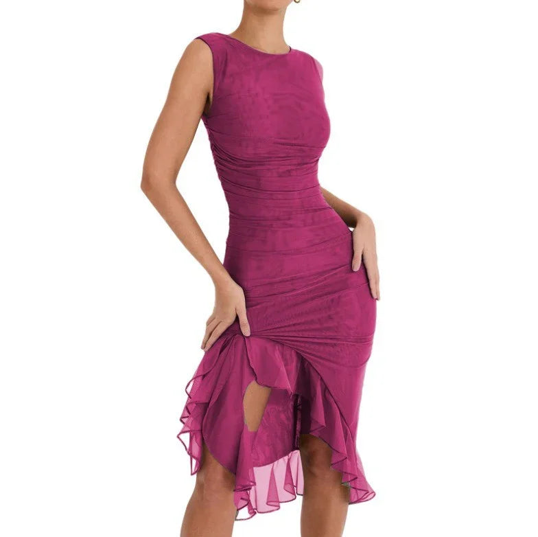 Summer Slim Skinny Sleeveless Dress For Women Fashion Party Club Dresses - VAleG