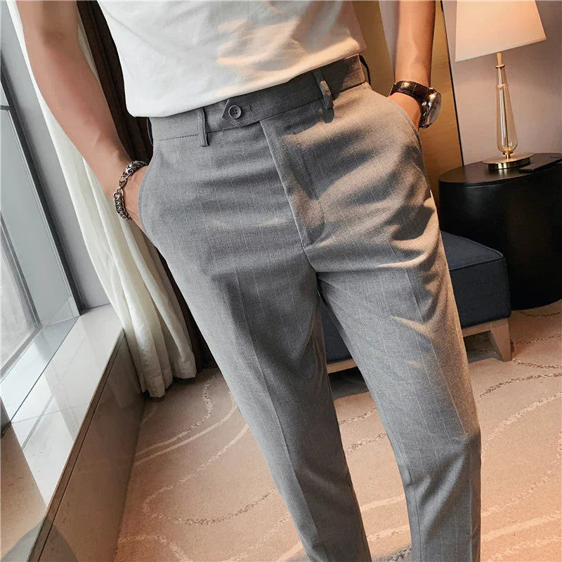 Thin Men's Slim Fit Suit Pants Fashion - VAleG