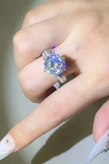 5 Carat Moissanite 925 Sterling Silver Ring - VAleG