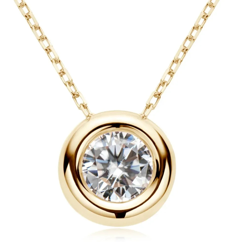 1 Carat Moissanite 925 Sterling Silver Necklace - VAleG