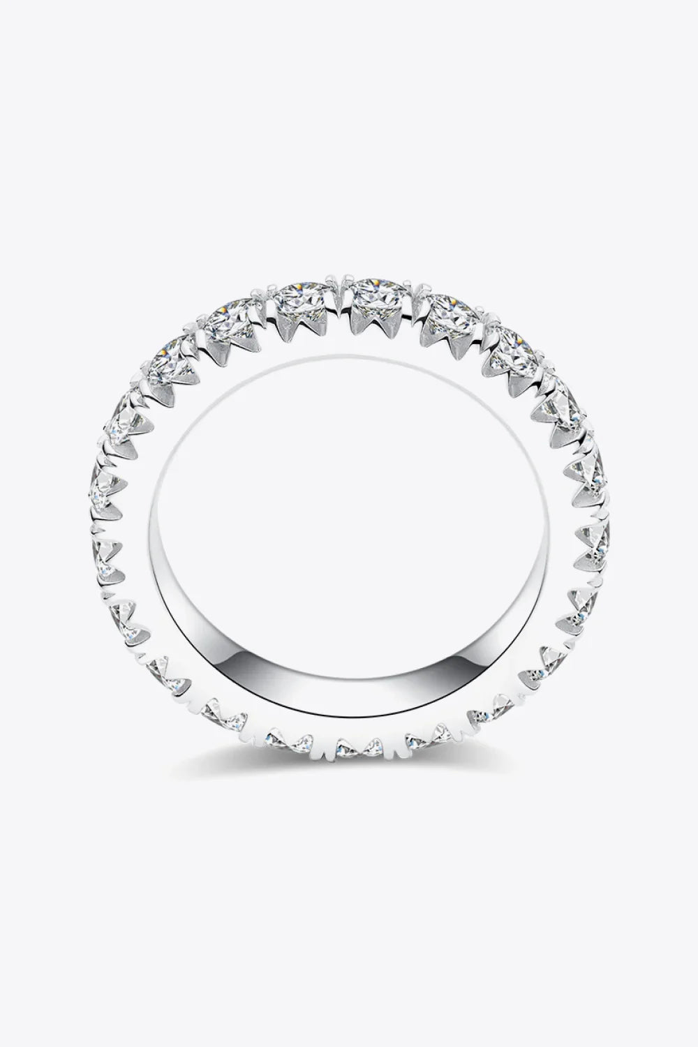 2.3 Carat Moissanite 925 Sterling Silver Eternity Ring - VAleG