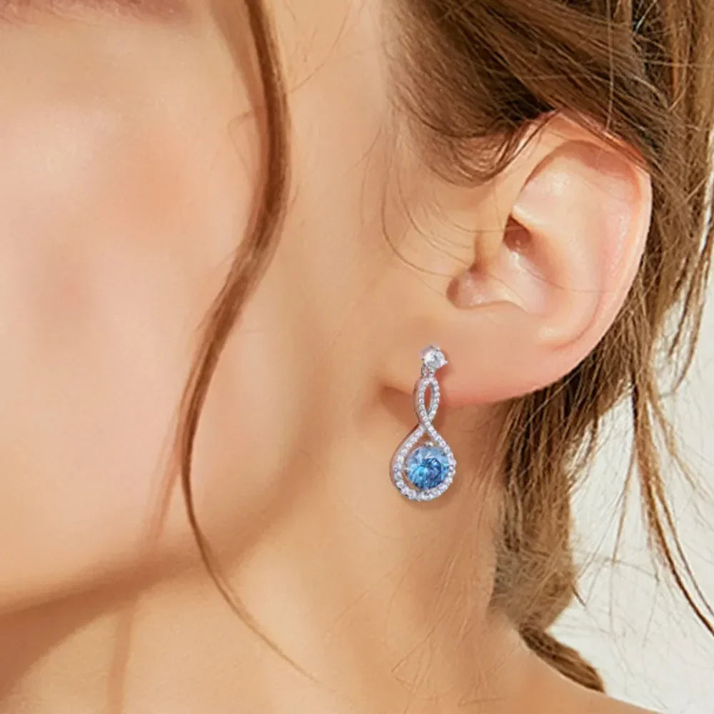 1 Carat Moissanite 925 Sterling Silver Earrings - VAleG