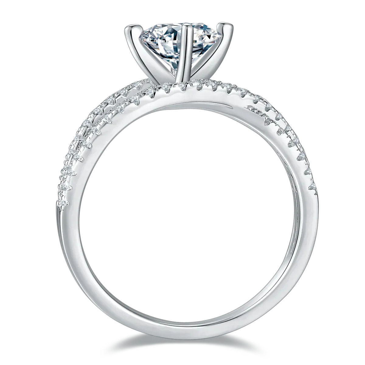 1 Carat Moissanite 925 Sterling Silver Ring - VAleG