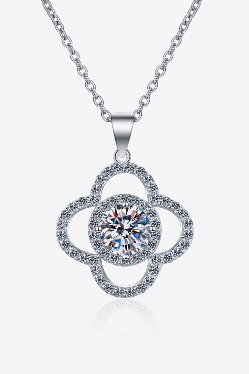 1 Carat Moissanite 925 Sterling Silver Necklace - VAleG