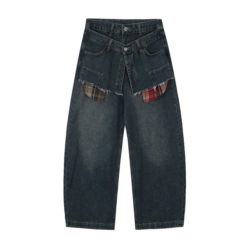 Men's High Street Loose-fitting Wide-leg Trousers - VAleG
