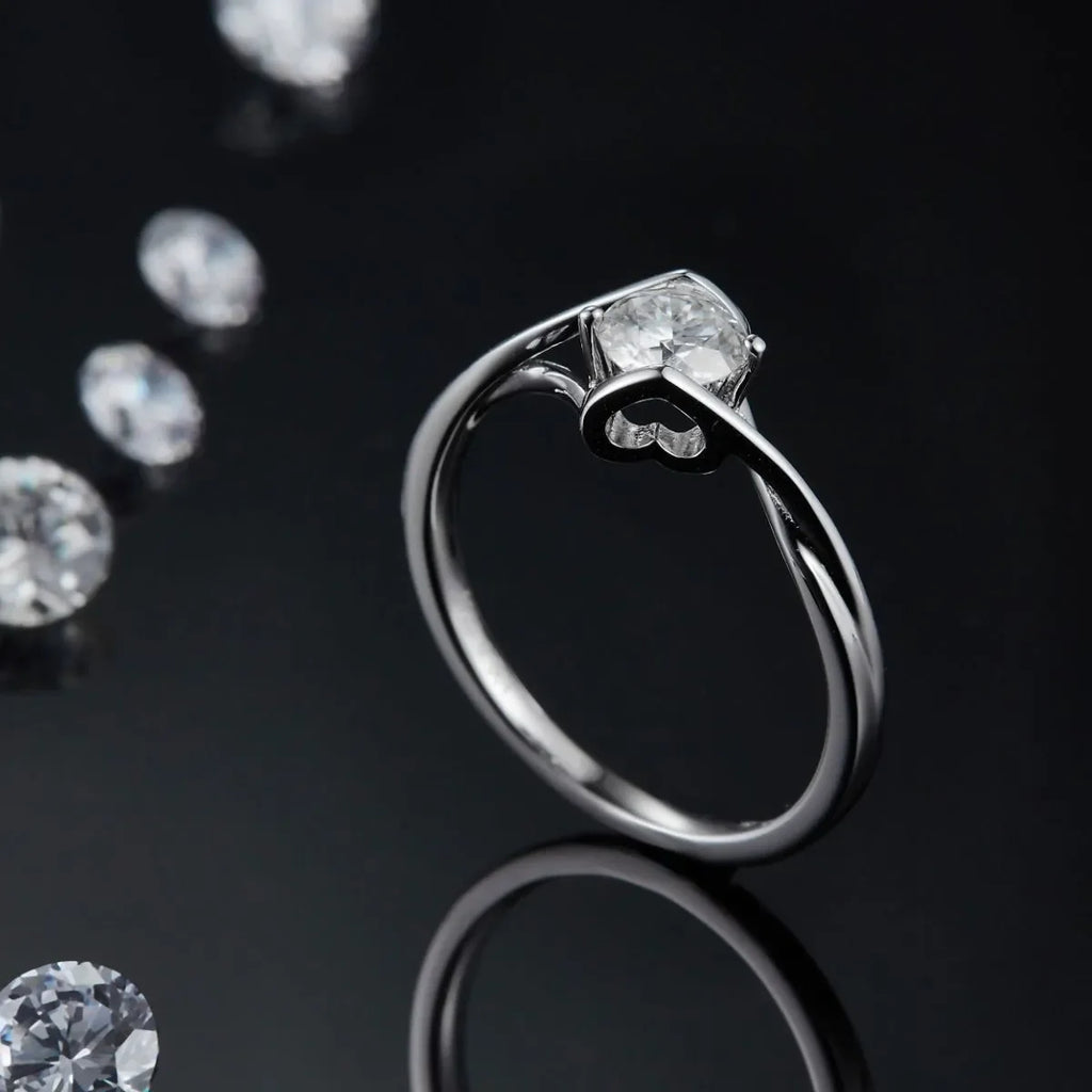 Moissanite 925 Sterling Silver Ring - VAleG