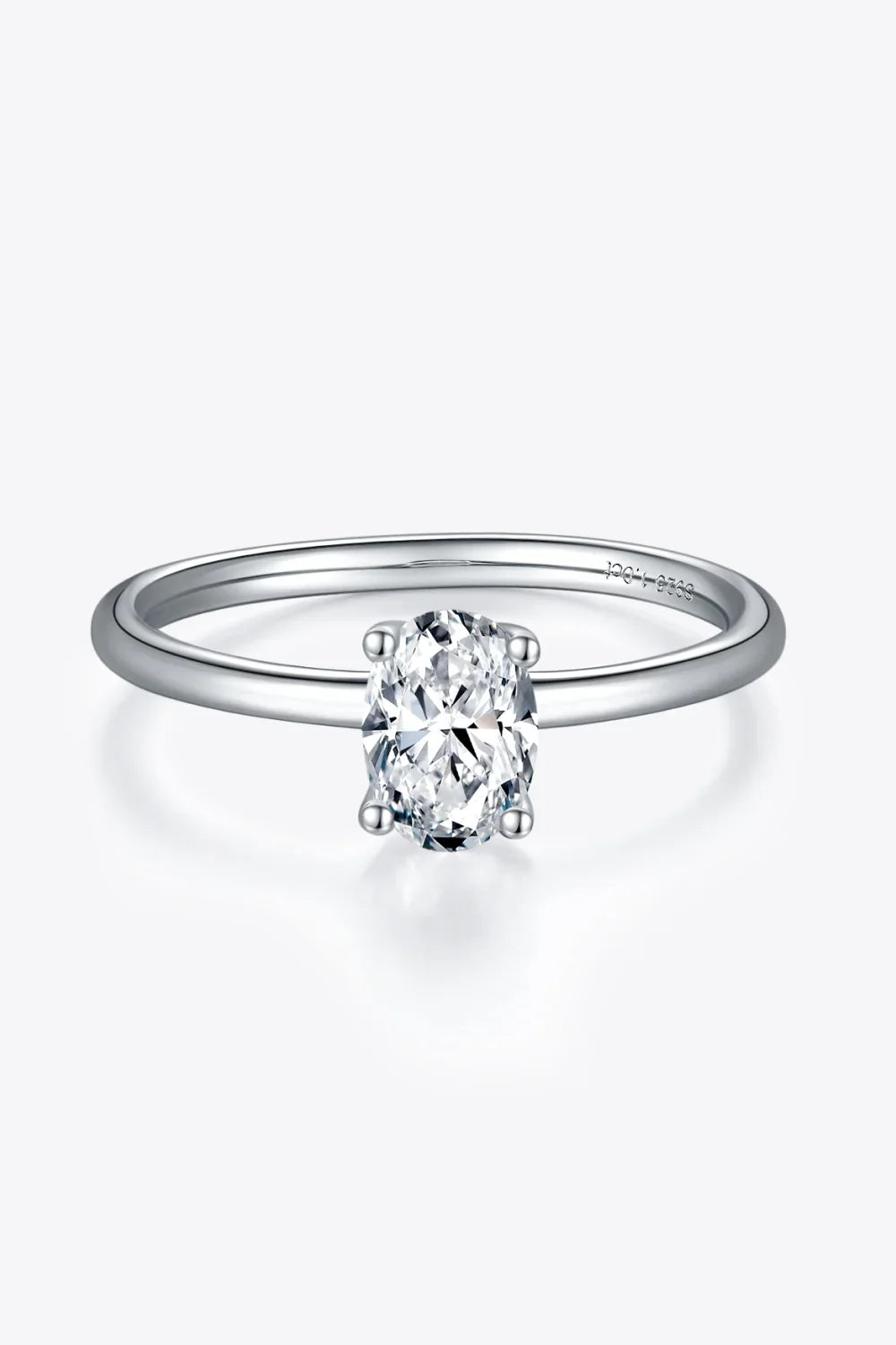 1 Carat Moissanite 925 Sterling Silver Solitaire Ring - VAleG