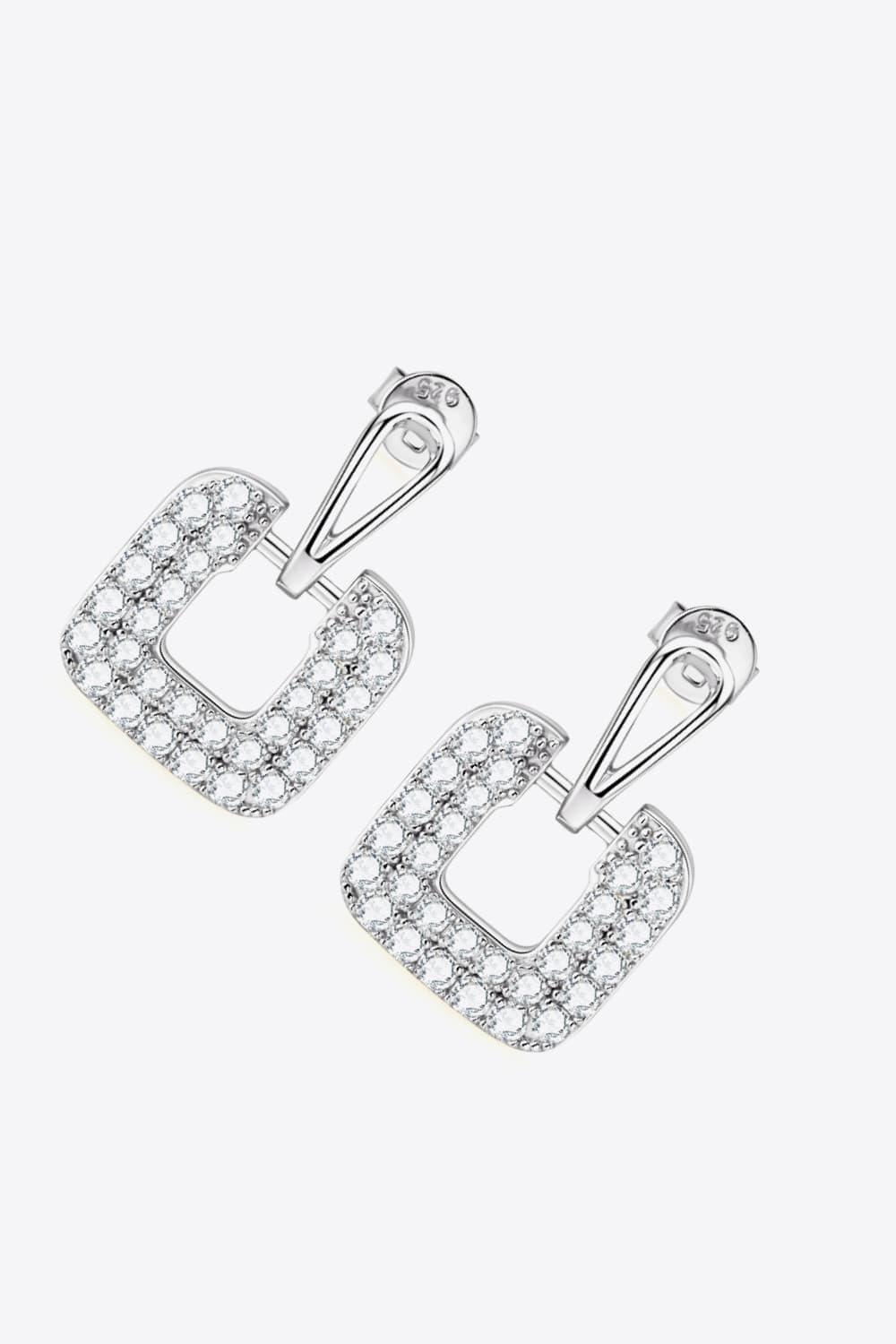 1.68 Carat Moissanite 925 Sterling Silver Drop Earrings - VAleG