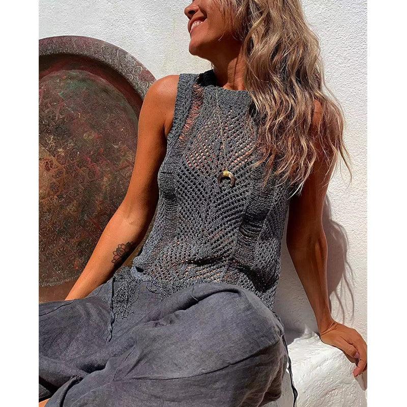 Vest Beach Holiday Sunscreen Blouse Woman - VAleG