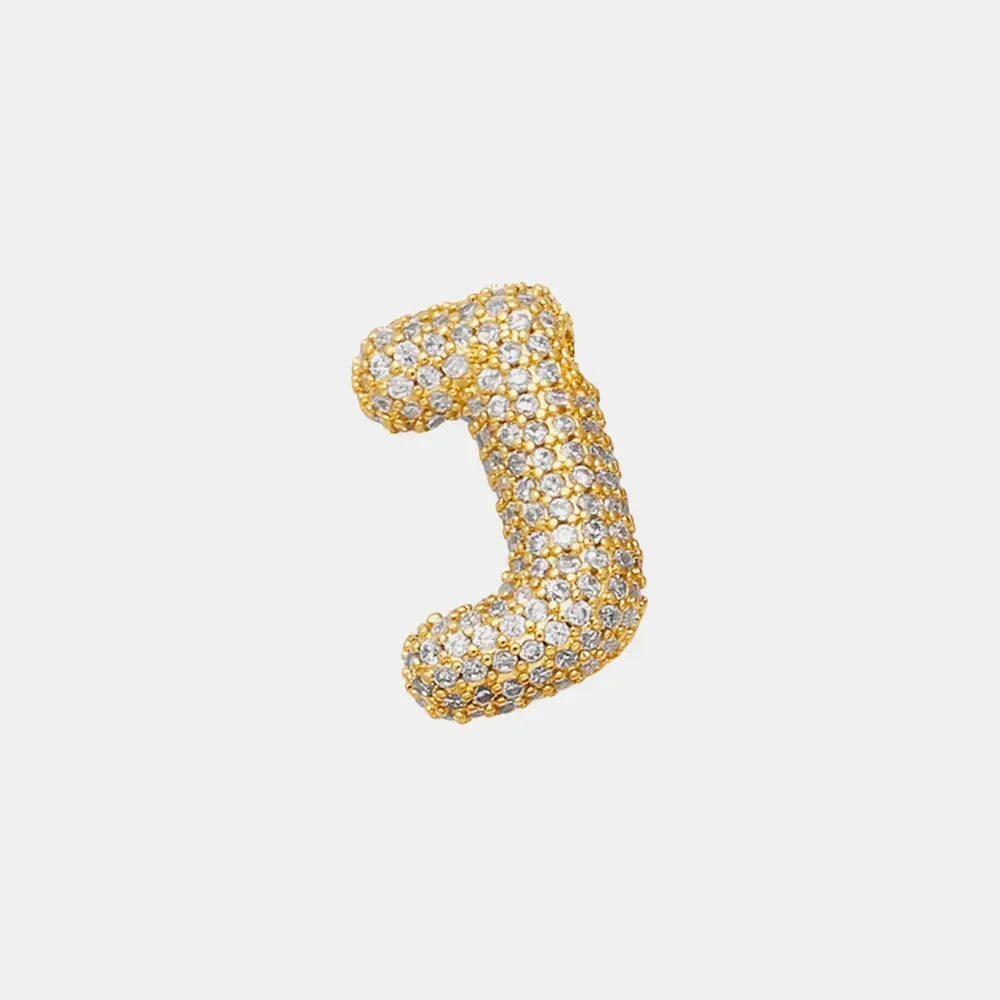 Inlaid Zircon Bubble Initial Necklace - VAleG