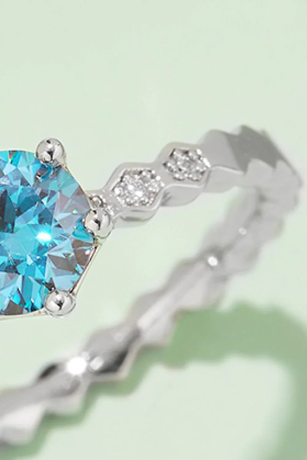 1 Carat Moissanite 6-Prong 925 Sterling Silver Ring - VAleG