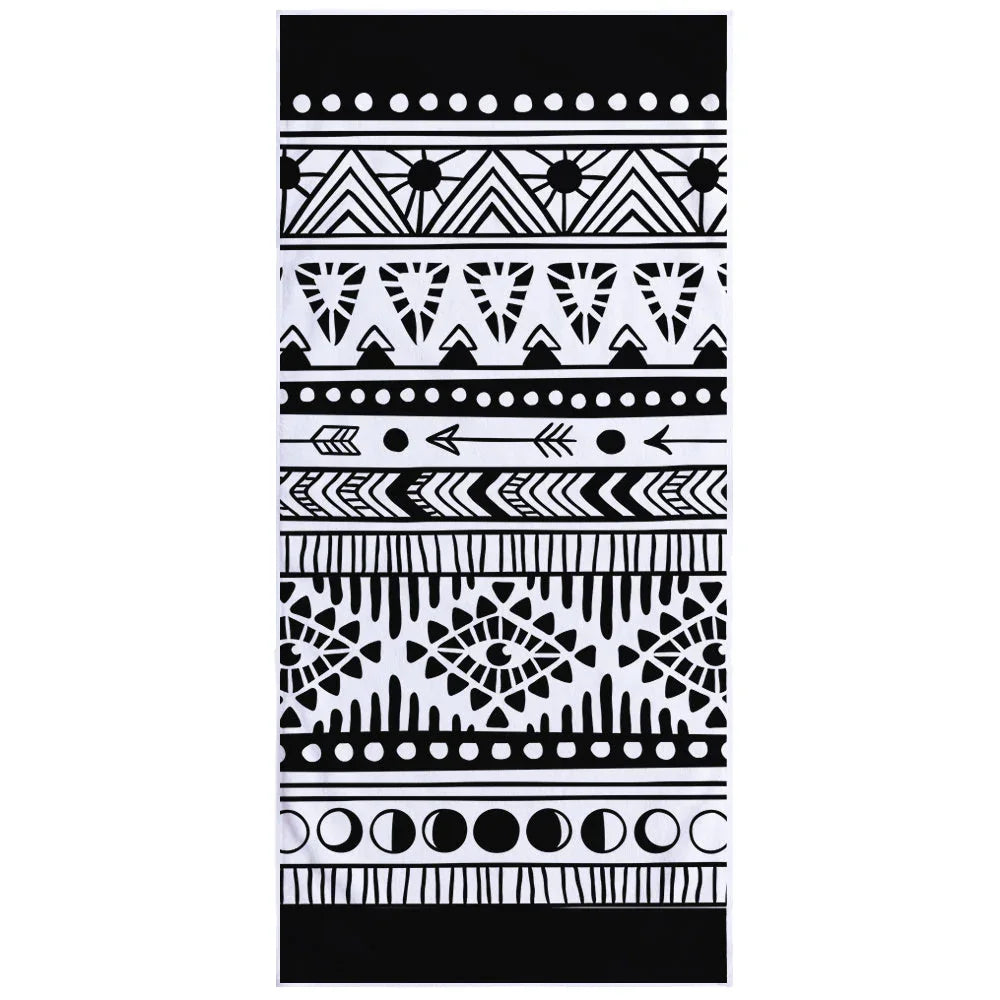 Microfiber Square Print Beach Towel - VAleG