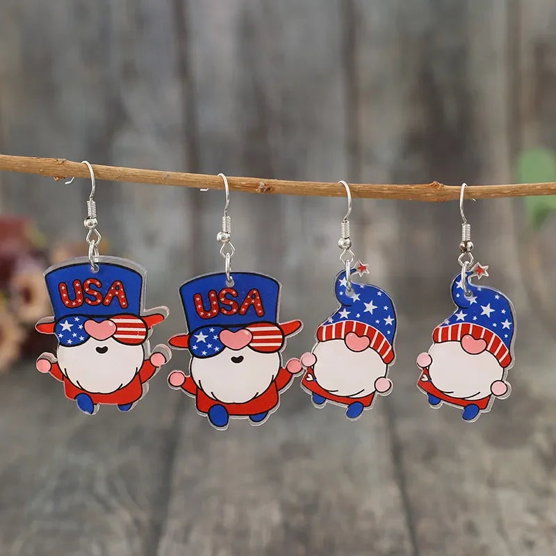 2 Pair Acrylic Gnome Earrings - VAleG