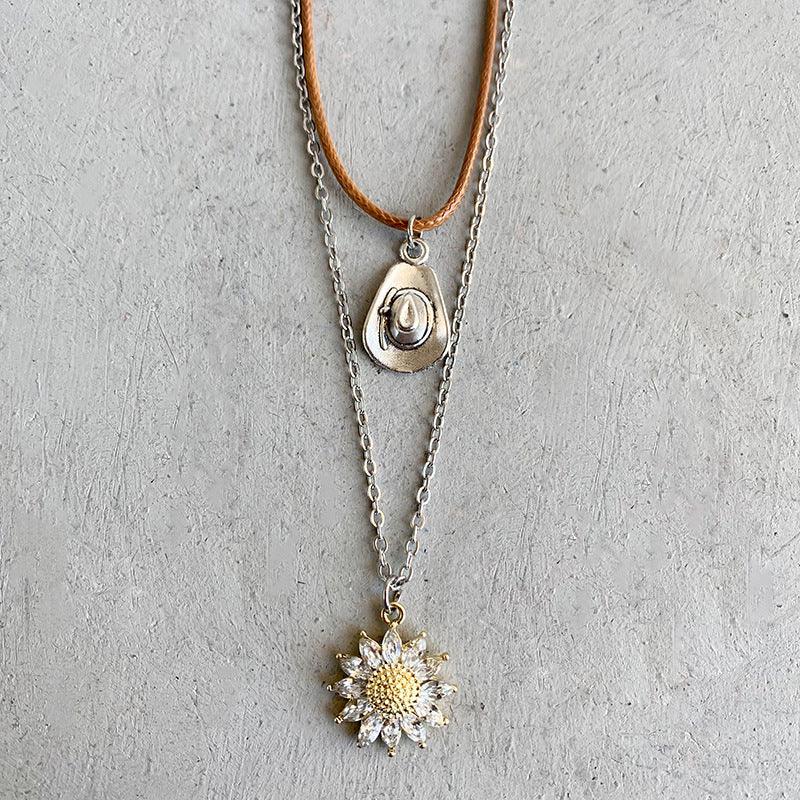 Sunflower Pendant Necklace Set - VAleG