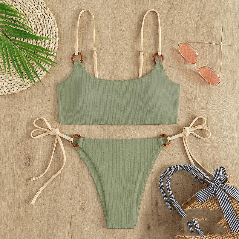 Swimsuit White Bra Banded Bikini I Swimsuit - VAleG
