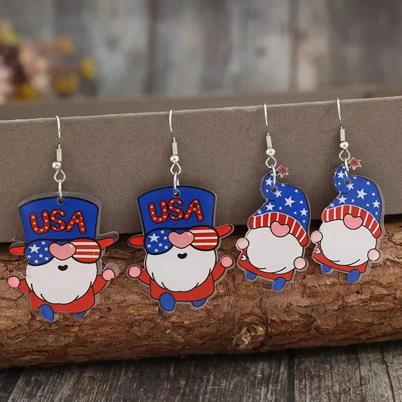2 Pair Acrylic Gnome Earrings - VAleG