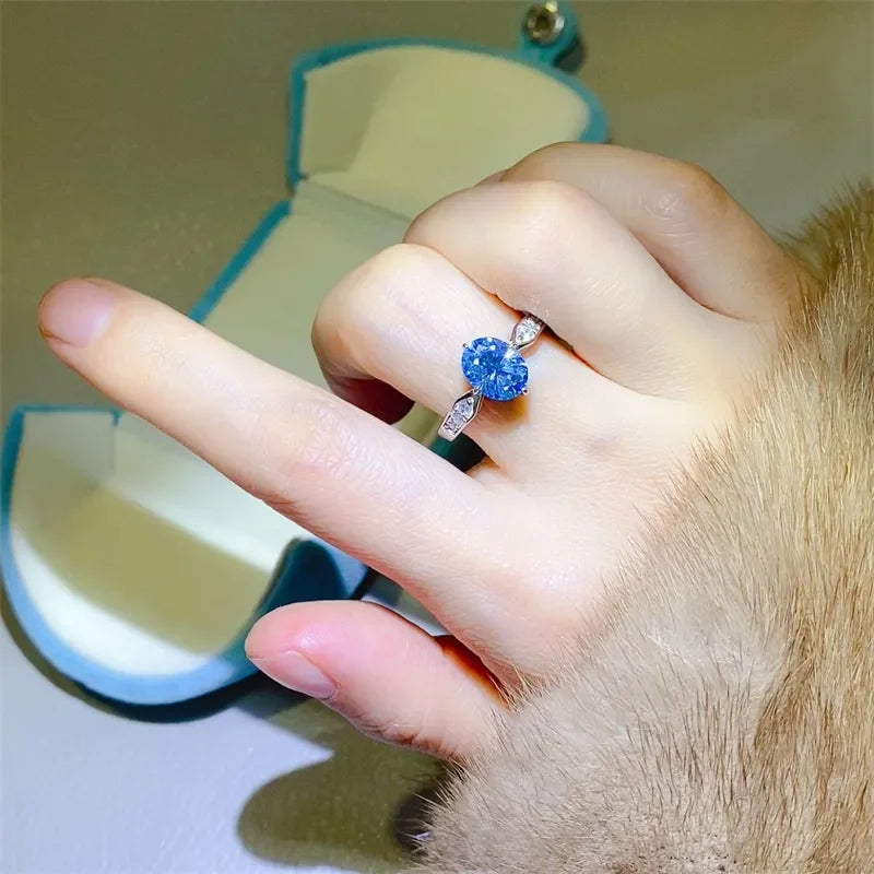 2 Carat Moissanite 925 Sterling Silver Ring - VAleG