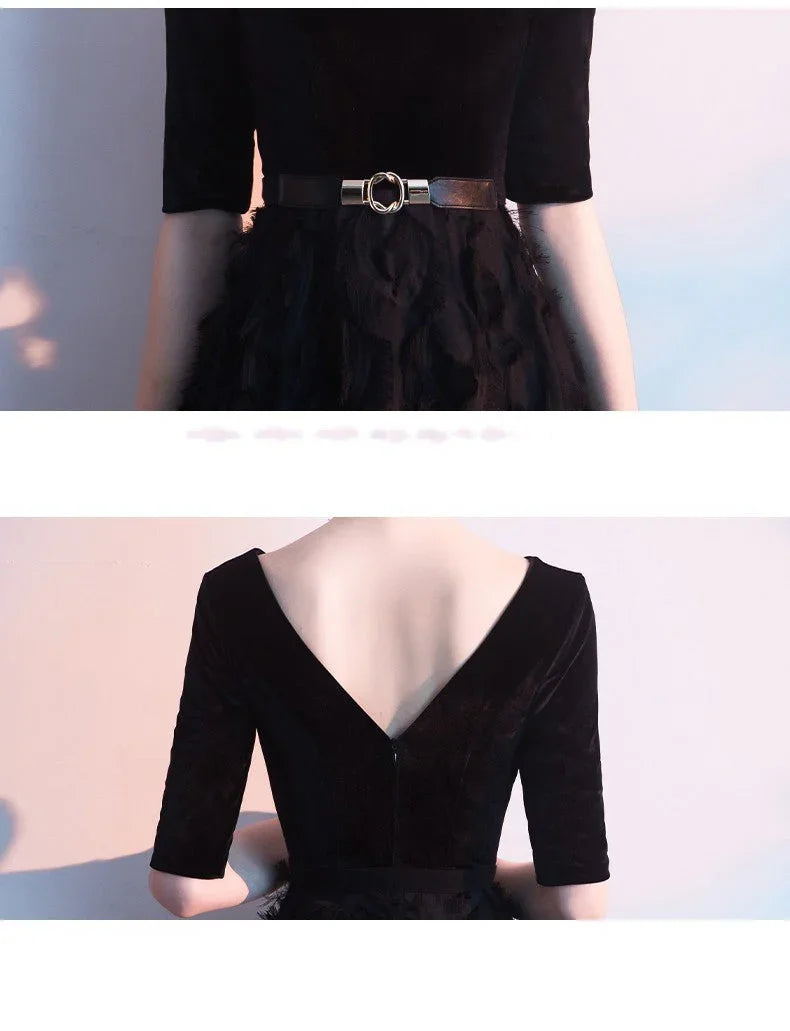 Black Evening Dress Women Noble Elegant And Slim - VAleG