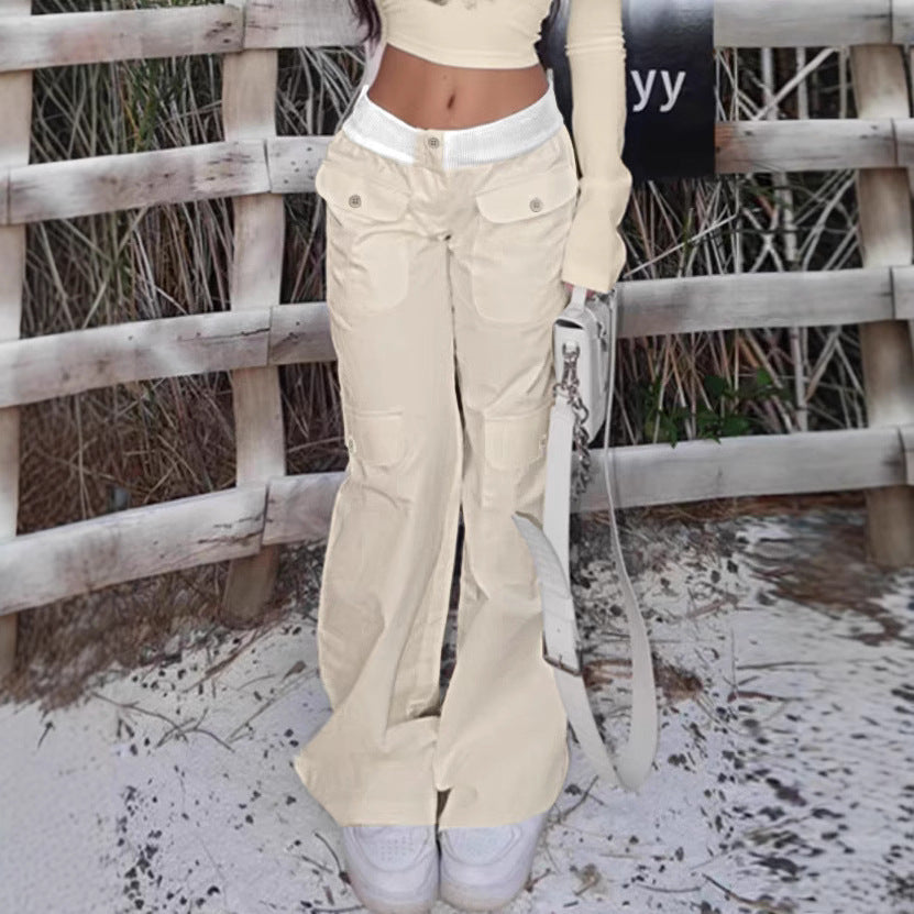 Pantaloni casual a gamba larga