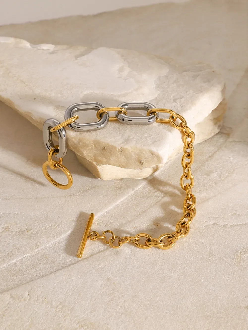18K Gold-Plated Stainless Steel Chain Bracelet - VAleG