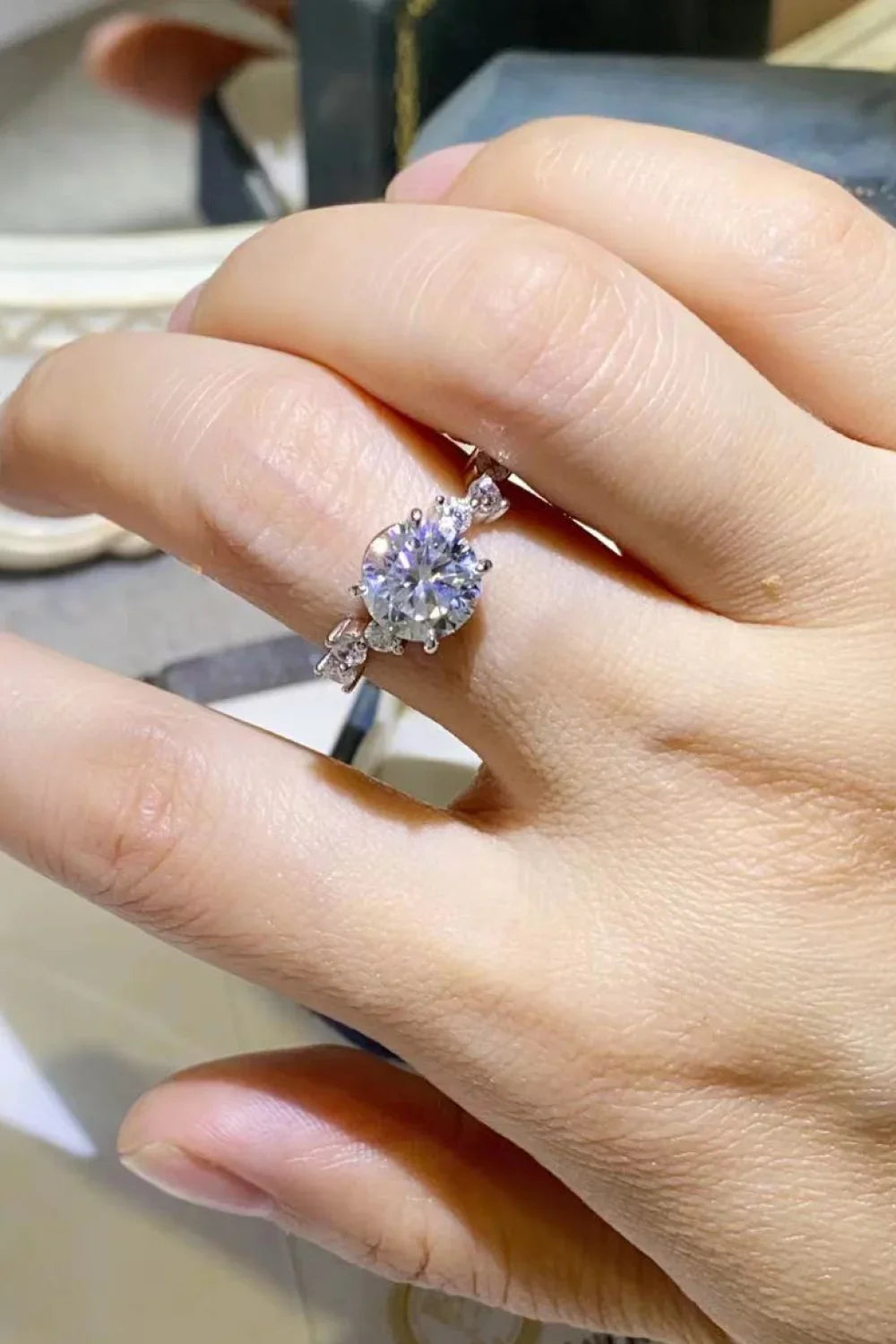 2 Carat Moissanite 925 Sterling Silver Ring - VAleG