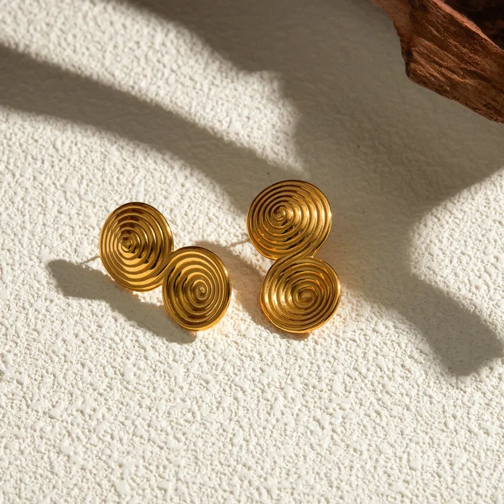 18K Gold-Plated Stainless Steel Earrings - VAleG