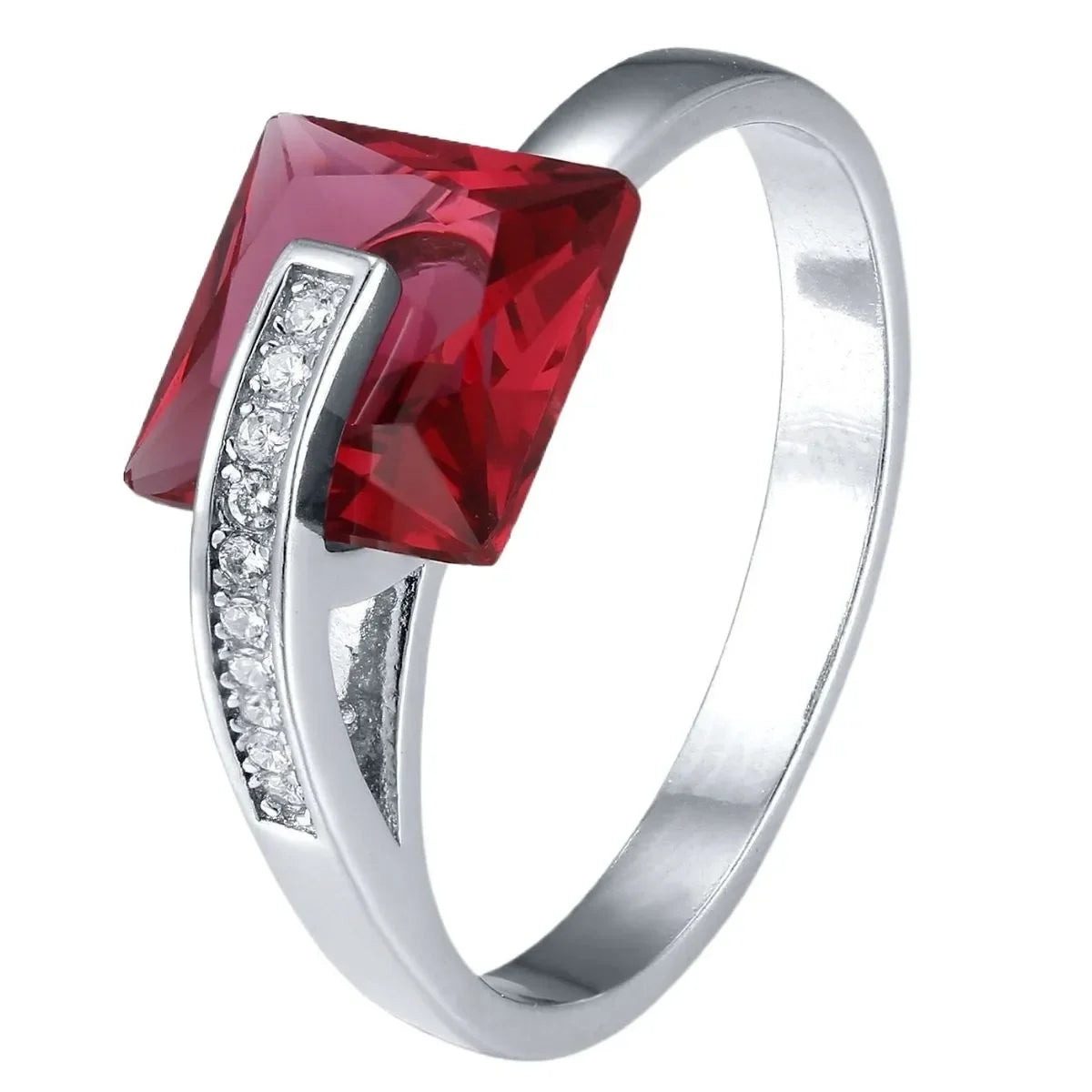 925 Sterling Silver Inlaid Zircon Ring - VAleG