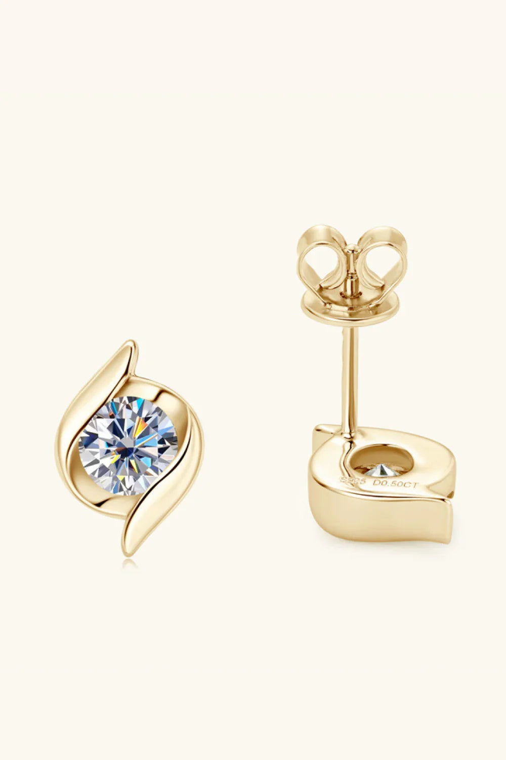 1 Carat Moissanite 925 Sterling Silver Stud Earrings - VAleG