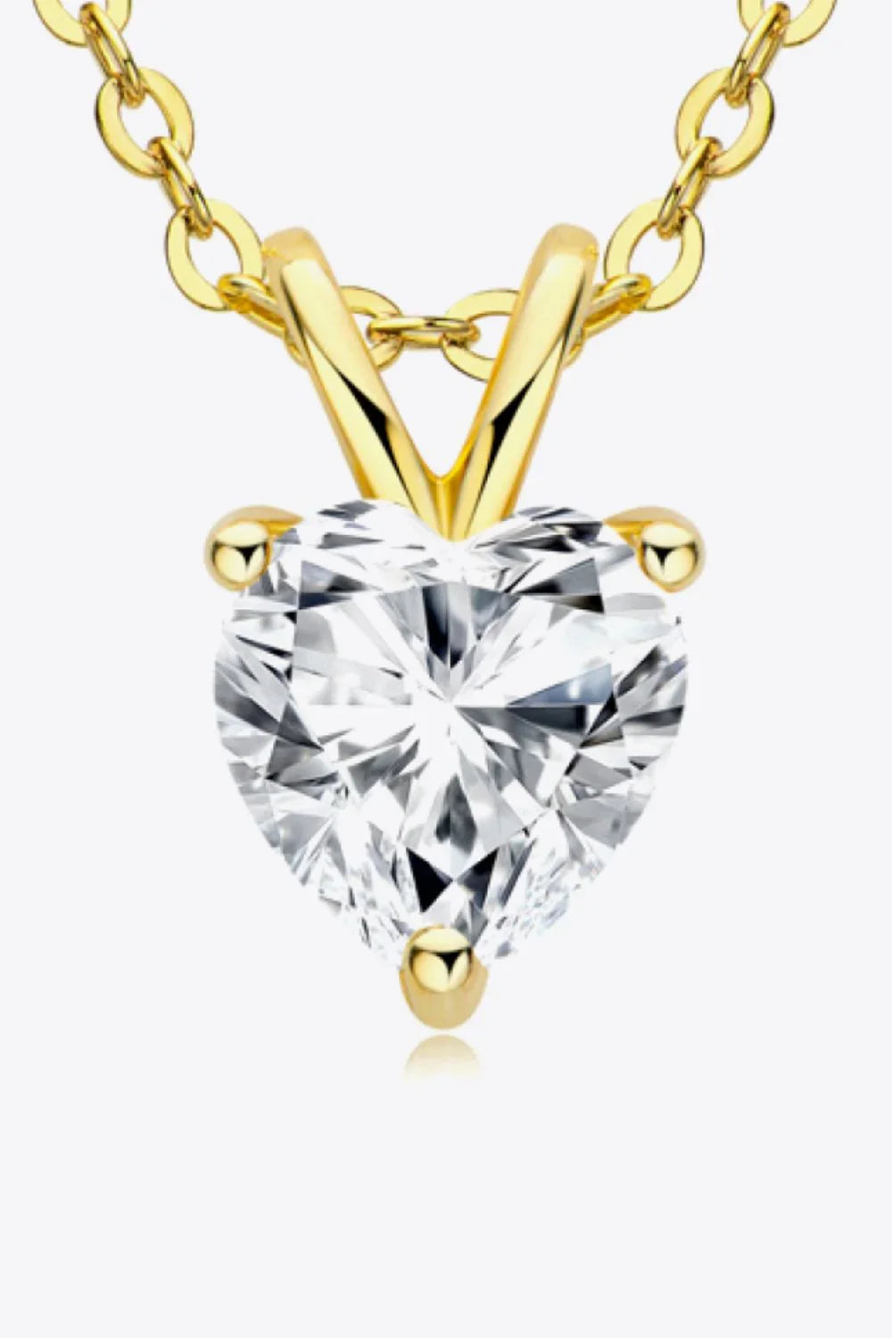 1 Carat Moissanite Heart-Shaped Pendant Necklace - VAleG